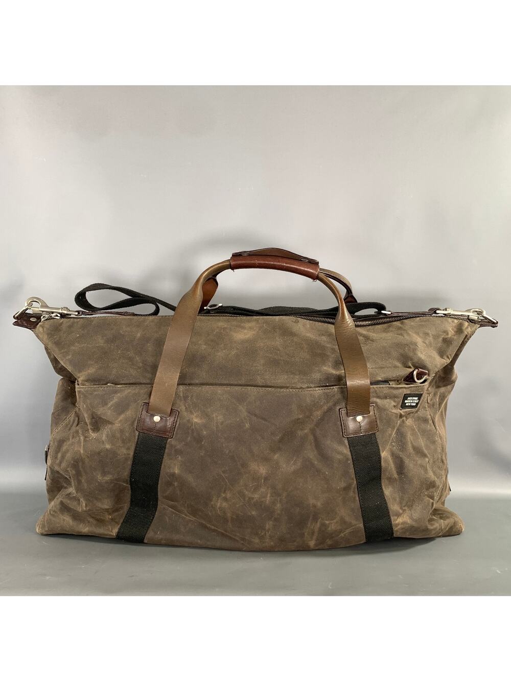 JACK SPADE Brown Black Mixed Fabrics Satchel Bags